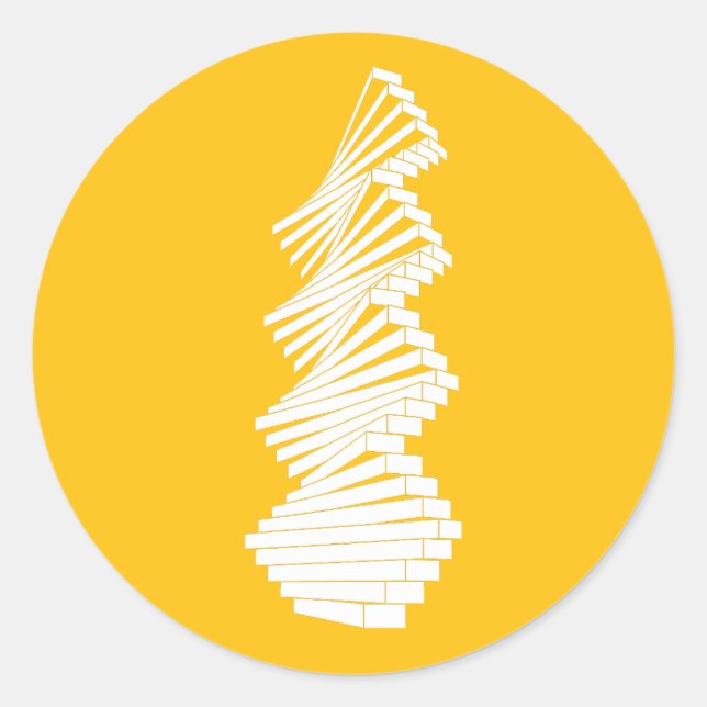 Pegatina Redonda pared articulada (Anverso)