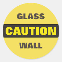 Pared de vidrio de precaución