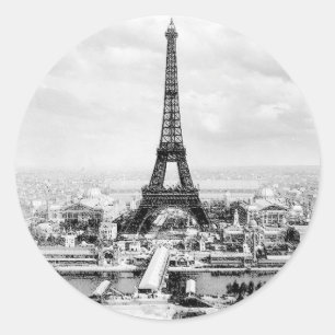 Pegatina Redonda París 1889