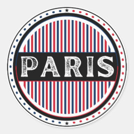 Pegatina Redonda Paris City Pride Emblem – French Identity