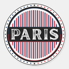 Pegatina Redonda Paris City Pride Emblem – French Identity