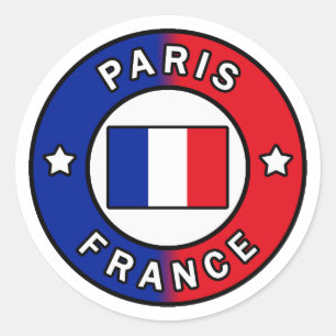Pegatina Redonda París Francia