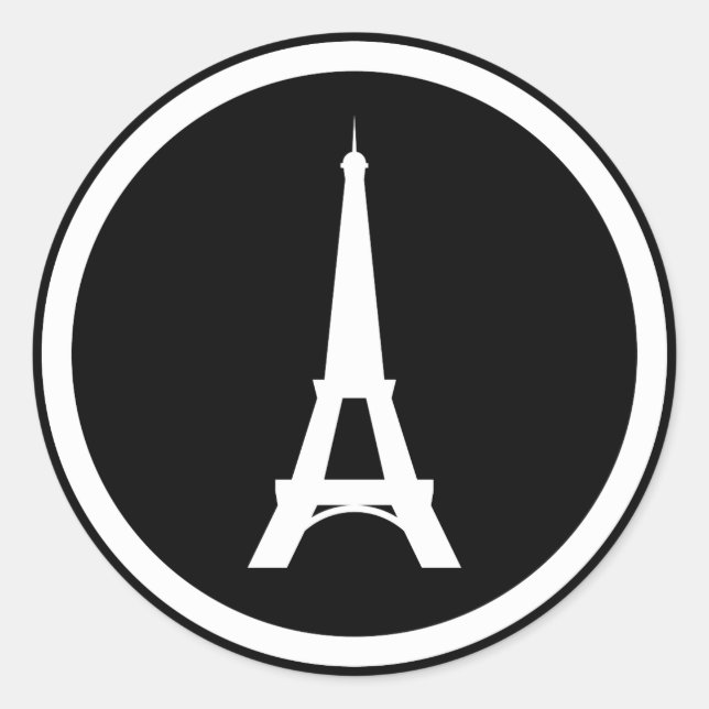 Pegatina Redonda París, Francia - La colección moderna del euro (Anverso)