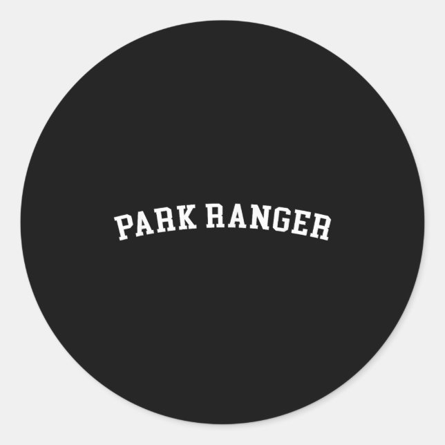 Pegatina Redonda Park Ranger (Anverso)