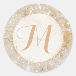 Pegatina Redonda Parking monograma personalizado