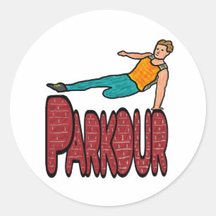 Pegatina Redonda Parkour