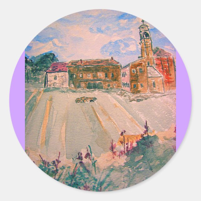 Pegatina Redonda parma italy (Anverso)