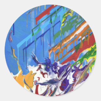 Pegatina Redonda Paro de pintura