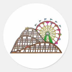 Pegatina Redonda Parque de atracciones