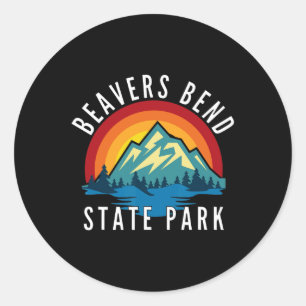 Pegatina Redonda Parque Estatal Beavers Bend Oklahoma