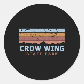 Pegatina Redonda Parque estatal Crow Wing Minnesota