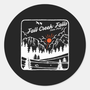 Pegatina Redonda Parque estatal Fall Creek Falls Tennessee Guay mod