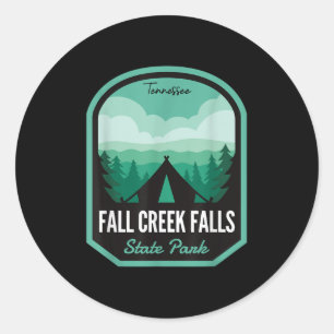Pegatina Redonda Parque Estatal Fall Creek Falls Tn Camping
