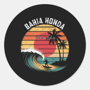 Pegatina Redonda Parque estatal Hia Honda Florida Playa Surfing