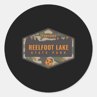 Pegatina Redonda Parque Estatal Reelfoot Lake Tennessee Tn Camoufla