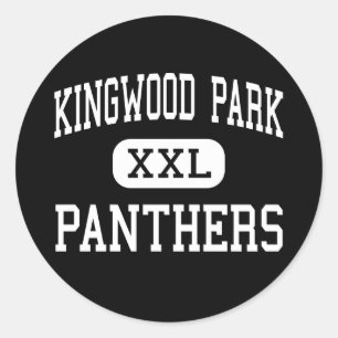 Pegatina Redonda Parque Kingwood - Panthers - High - Kingwood Texas
