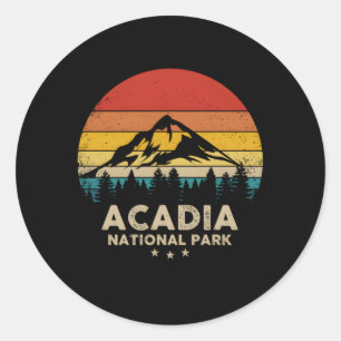 Pegatina Redonda Parque nacional Acadia
