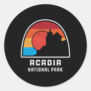Pegatina Redonda Parque nacional Acadia Estilo Maine Exterior