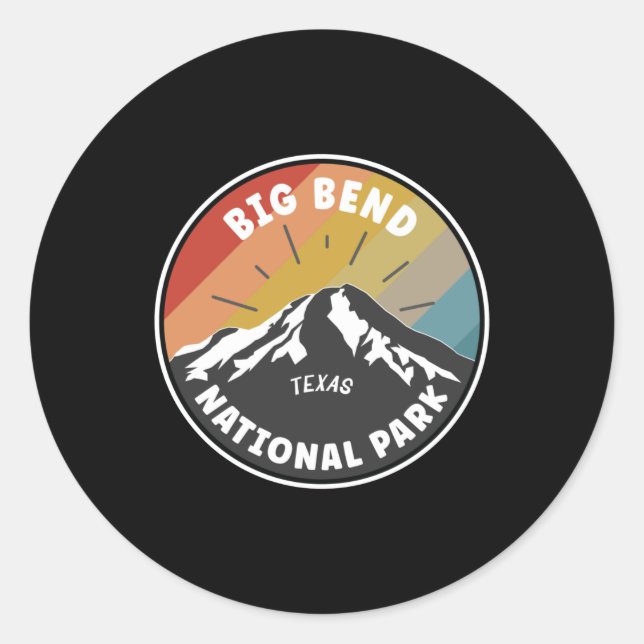 Pegatina Redonda Parque nacional Big Bend Texas (Anverso)