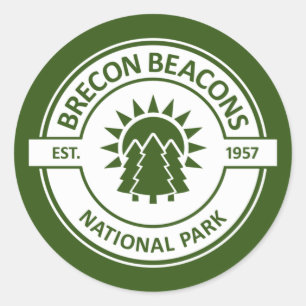 Pegatina Redonda Parque nacional Brecon Beacons