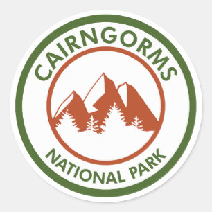 Pegatina Redonda Parque nacional Cairngorms