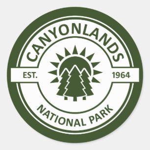 Pegatina Redonda Parque nacional Canyonlands