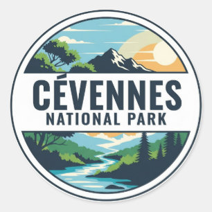 Pegatina Redonda Parque Nacional Cévennes Viajes a Francia