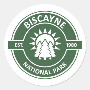 Pegatina Redonda Parque nacional de Biscayne