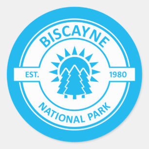 Pegatina Redonda Parque nacional de Biscayne