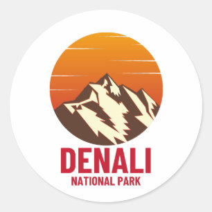 PEGATINA REDONDA PARQUE NACIONAL DE DENALI