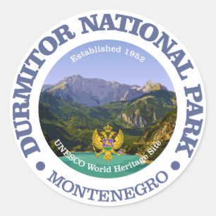 Pegatina Redonda Parque nacional de Durmitor