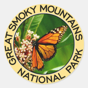 Pegatina Redonda Parque nacional de Great Smoky Mountains