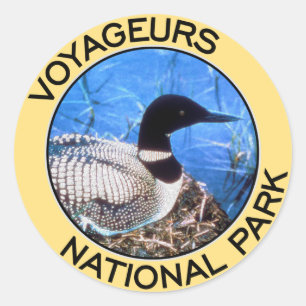 Pegatina Redonda Parque nacional de Voyageurs