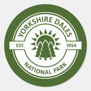 Pegatina Redonda Parque nacional de Yorkshire Dales