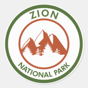 Pegatina Redonda Parque nacional de Zion