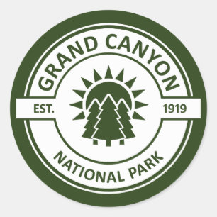 Pegatina Redonda Parque nacional del Gran Cañón