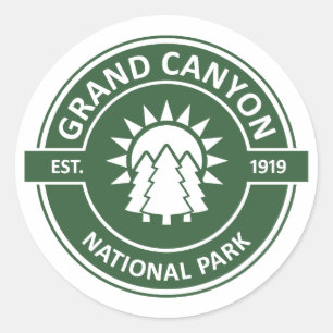 Pegatina Redonda Parque nacional del Gran Cañón
