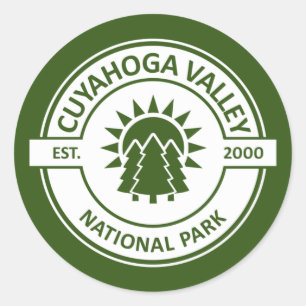 Pegatina Redonda Parque nacional del Valle de Cuyahoga