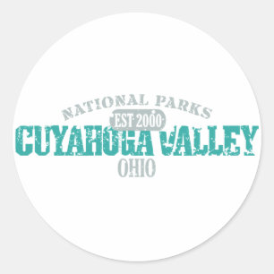 Pegatina Redonda Parque nacional del Valle de Cuyahoga