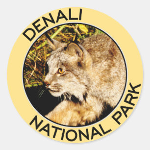 Pegatina Redonda Parque nacional Denali