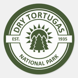 Pegatina Redonda Parque nacional Dry Tortugas