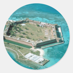 Pegatina Redonda Parque nacional Fort Jefferson