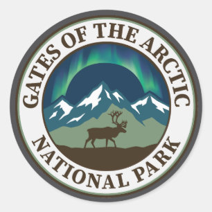 Pegatina Redonda Parque Nacional Gates of the Arctic