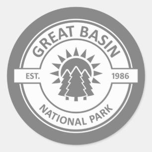 Pegatina Redonda Parque nacional Gran Cuenca