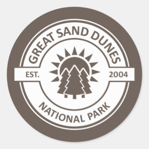 Pegatina Redonda Parque nacional Grandes Dunas de Arena