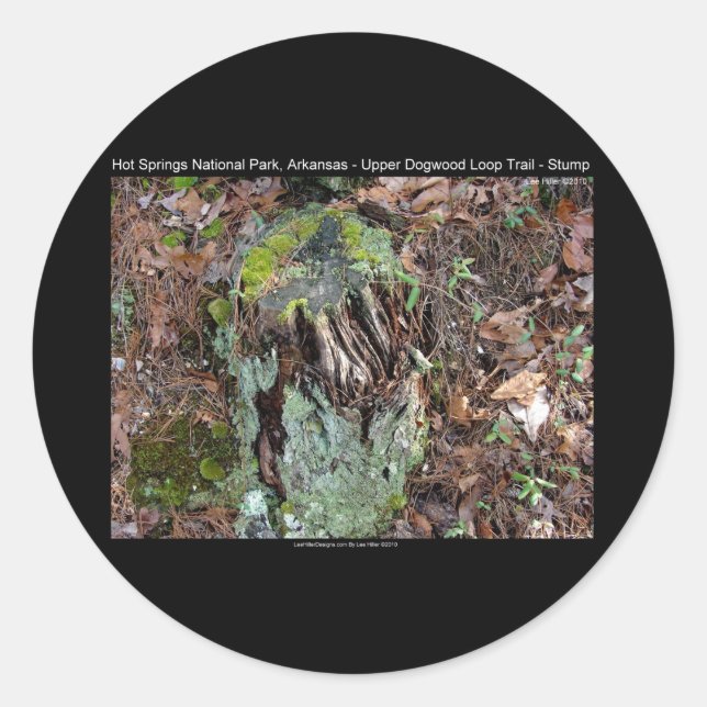 Pegatina Redonda Parque nacional Hot Springs, AR Upper Dogwood Loop (Anverso)