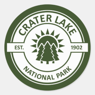 Pegatina Redonda Parque nacional Lago Crater