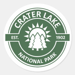 Pegatina Redonda Parque nacional Lago Crater