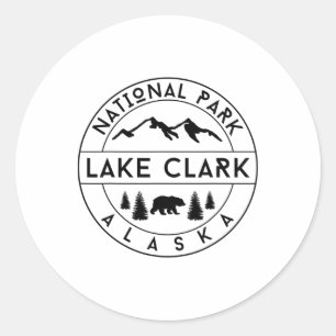 Pegatina Redonda Parque Nacional Lake Clark Alaska Naturaleza Sende