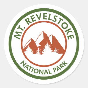 Pegatina Redonda Parque nacional Mount Revelstoke